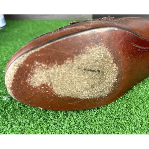 CLAYBROOKE Men's Sz 10.5 D  Brown Leather Basket Weave with Tassels.‎ - Picture 6 of 9